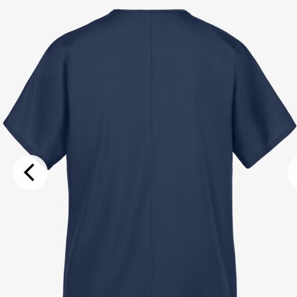 Cherokee Workwear Scrub Top Originals Unisex Medium Navy Blue V-Neck Medical Top - Picture 2 of 8